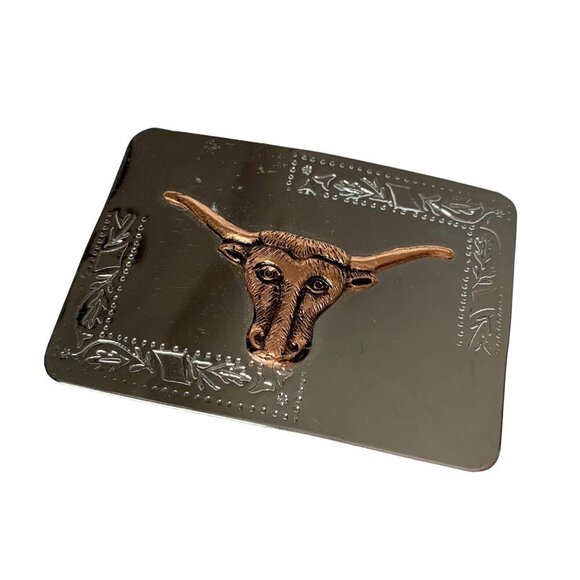 Metal Cow Bull Head Belt Buckle - Picture 1 of 6
